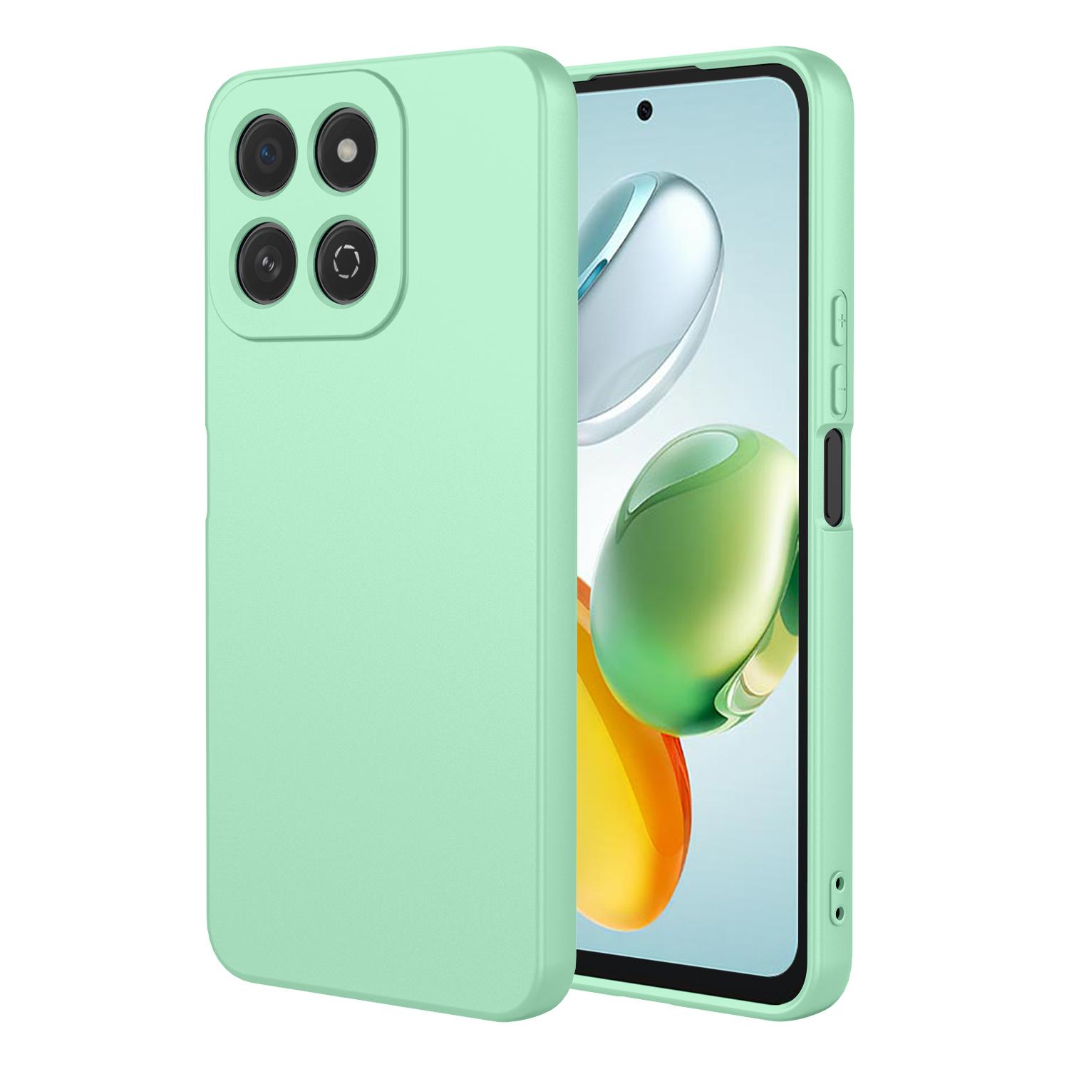 

Новый однотонный гибкий чехол из жидкого силикона для Honor 200 smart X7C Защитная накладка Бампер Coque Capa Shell Fundas Honor X7C светло-зеленый