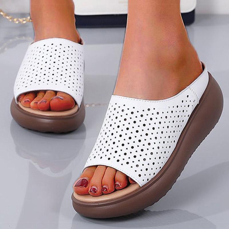 fashion Women Sandals Soft Heels Summer Shoes For Women Platform Sandals Casual Slippers Zapatos Mujeres 2024 New Summer Sandals Female