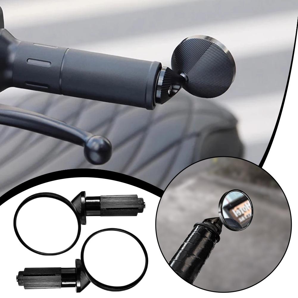 Motorcycle Rearview Mirror Motorcycle Universal Accessories Mirror Motorcycle Circular Mirror Rider Small Handle L0M4