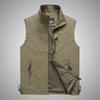 Autumn Men Waistcoat Outdoor Leisure Solid Color Vest Young Middle-aged Photography Fishing Casual Vest Jacket Male