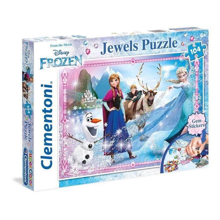 Puzzle Bijoux - CLEMENTONI - La Reine Des Neiges - 104 Pièces - Fille - A Partir De 6 Ans