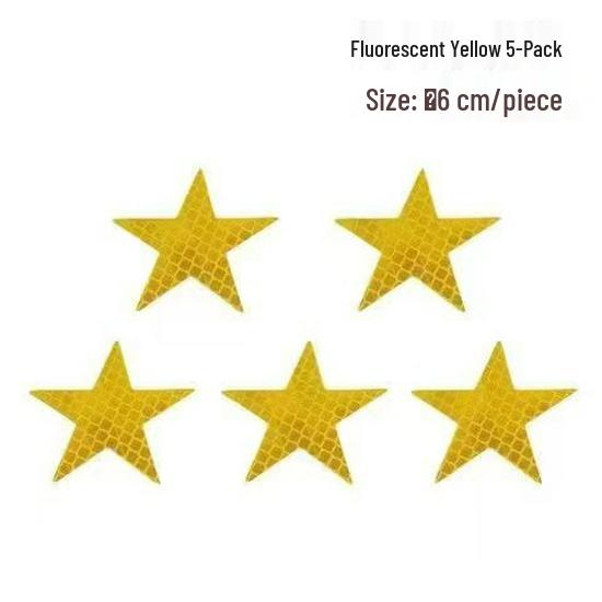 Pentagon Reflective Warning Sticker for Cars & Motorcycles - Creative & Personalized Decoration