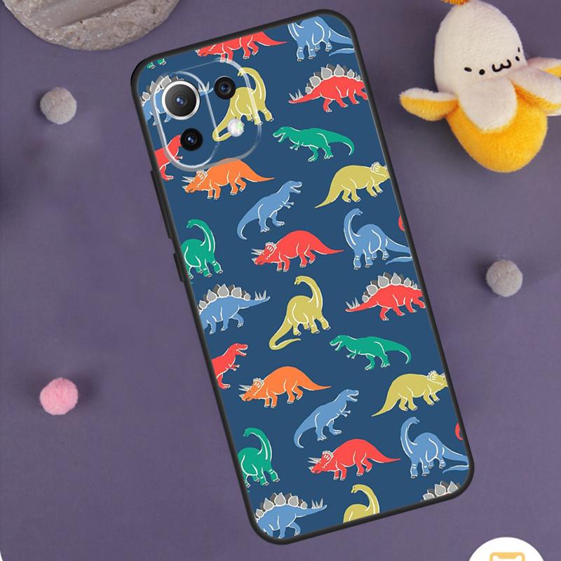 Dinosaur Collage Case For Xiaomi 15 14 Ultra 13T 14T 15T 17 Pro Max POCO F8 Ultra F5 F6 F7 X5 X6 X7 Pro Cover
