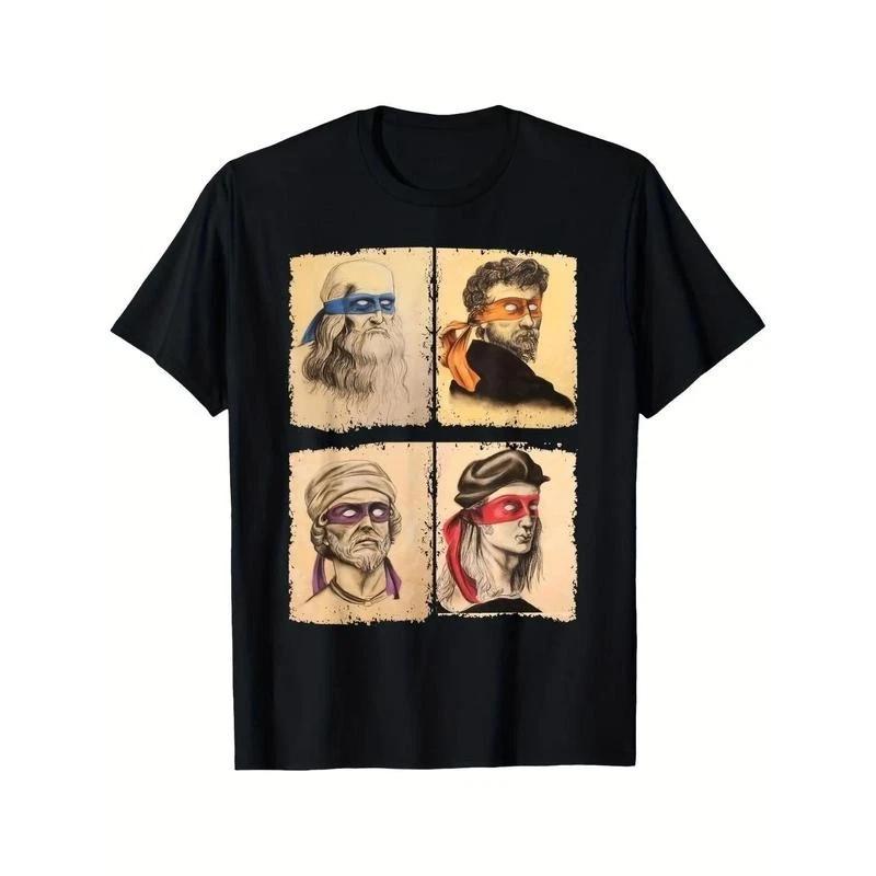 Mens Casual Short Sleeve T Shirt Featuring Humorous Italian Artists and Teenage XXL