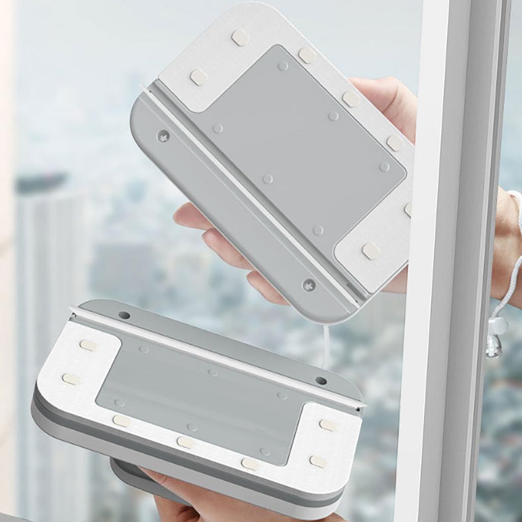 Magnetisches zweiseitiges Fensterreiniger-Werkzeug für die Glasreinigung zu Hause mit ergonomischem Griff und einstellbarer Dicke für verschiedene Glasoberflächen