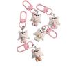Cute Cartoon Girl Resin Keychain Pendant - Heart Backpack Charm, Holiday Gift for Students & Couples