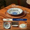Jimi Melamine Blue and White Porcelain Dinner Plate