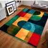 1 Stück Bunter Geometrischer Kunstmuster Teppich für Wohnzimmer Schlafzimmer Bettseite Sofa Bodenmatte Modernes Wohndekor Bereichsteppich Große Größe