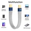 240W 40GB Kort USB C til USB C-kabel Hurtiglading Type C-kabel 40Gbps Dataoverføring 8K Flat Slank FPC Data Lade Skjøtekabel