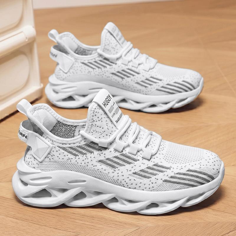 New Fashion Men 's Four Seasons Comfortable Thick Sole Shoes Students BoysTrending Soft Sole Breathable Casual Running Sneakers