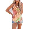 1116 women's summer new tie-dye cloud sunflower sleeveless vest T-shirt