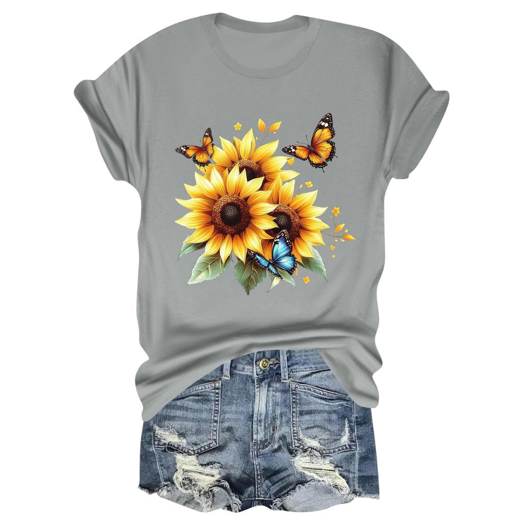 Child Casual Daily Round Neck Printed Short Sleeved T-shirt Letter Top