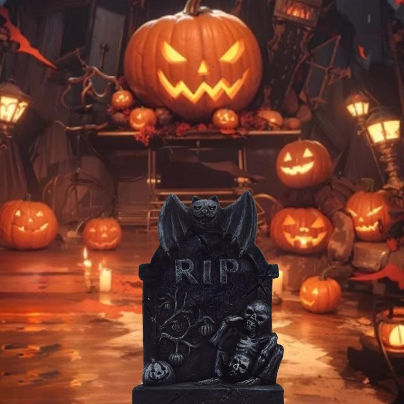 New Halloween Tombstone Skull Ornament Home Decoration Ghost Bat Garden Garden Horror Ornament