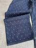 IM2026 Women's High-Waisted Retro Polka Dot Leather Bag Jeans - Slimming, Versatile Wide-Leg Long Pants