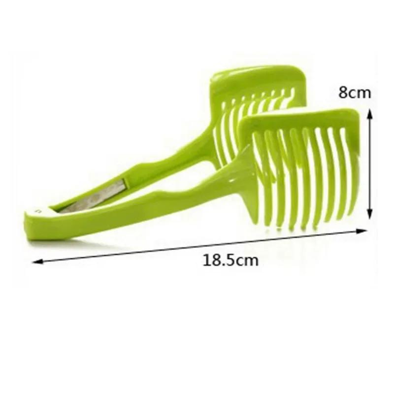 1pc Tomato Slicer Fruits Cutter Stand Utensilios De Cozinha Assistant Lounged Tomato Lemon Shreadders Slicer