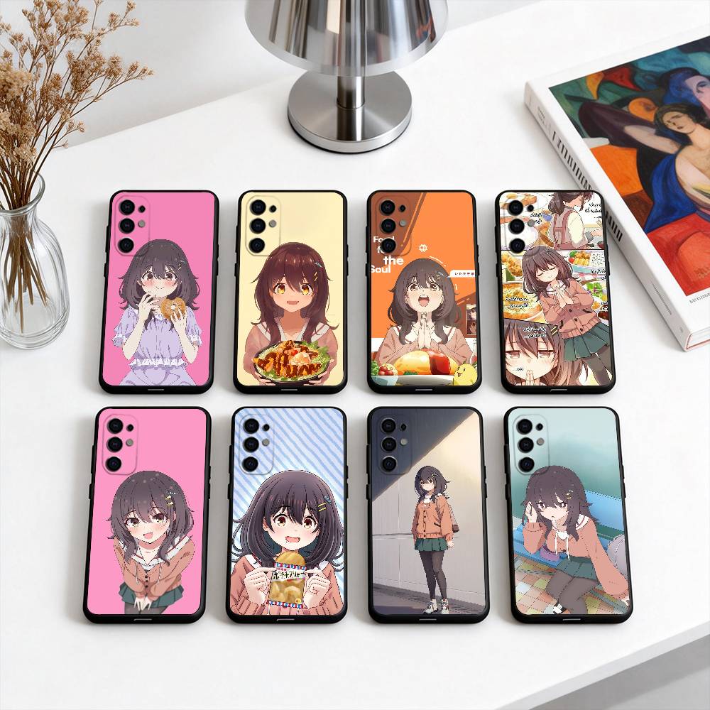 Food for the Soul M-Mako K-Kawai Phone Case Black Silicone Soft For Samsung S25,S24,S21,S22,S23,S30,Ultra,S20,Plus,Fe,Lite
