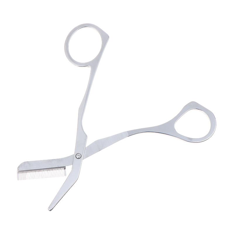1 st Ögonbrynstrimmer med kammar Ögonbrynstrimmerkit Rostfritt stål Grooming Ögonbrynsformande saxverktyg
