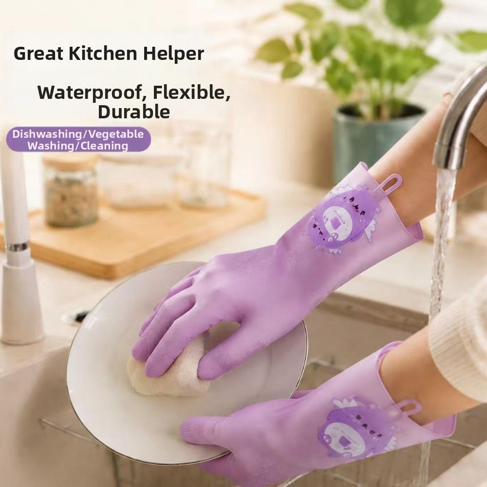 Non-Slip Dishwashing Gloves Tear-Resistant Laundry Cleaning Gloves Household Cleaning