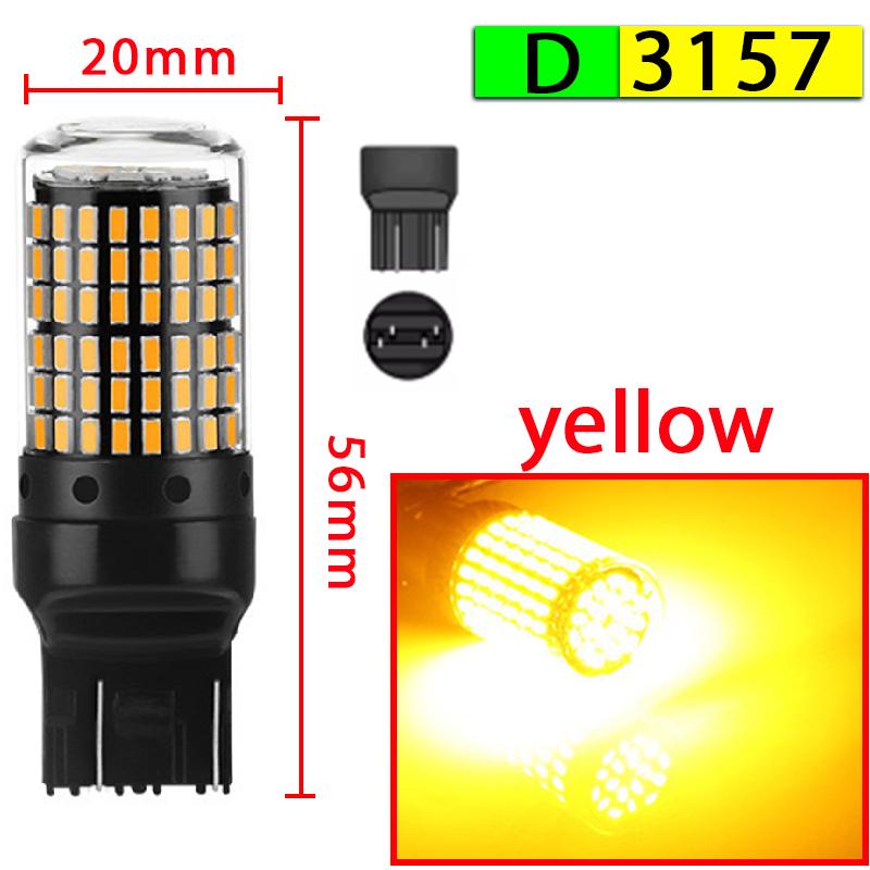 2pcs Led Lamp Turn Lamp Brake Lights Signal Lamp bau15s 1156 1157 BA15S T20 W21/5W 3157 3156 Bulbs 144smd LED Bulb Canbus Lamp