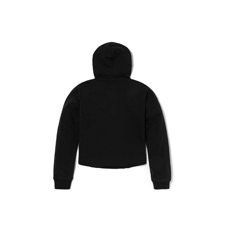 Timberland Linear Logo Print Loose Fit Sports Hoodie Women Hoodies Black A25FZ-001