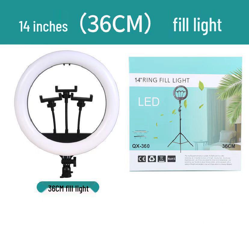 8-Inch Desktop Ring Light with 10-Inch Mobile Phone Holder for Live Streaming and Beauty Photography