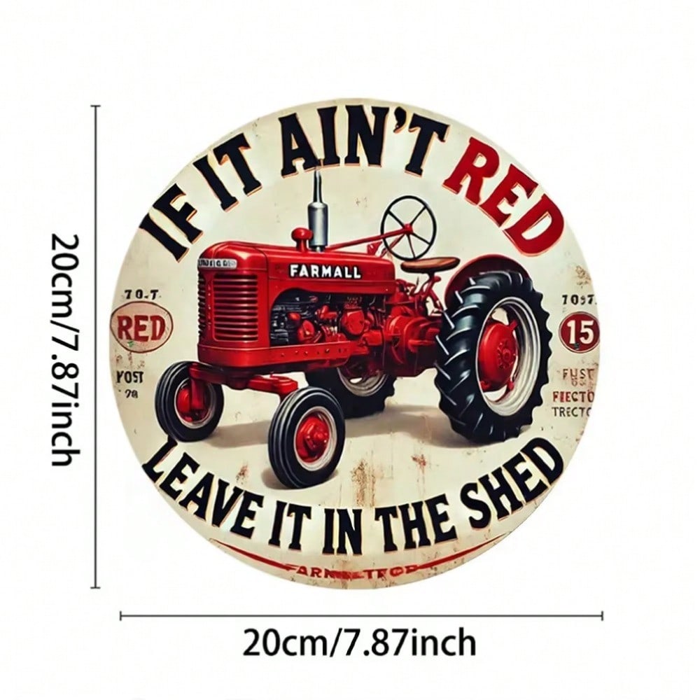 Creative Iron Sheet Art Vintage Metal Wall Decor Red Philosophy Theme