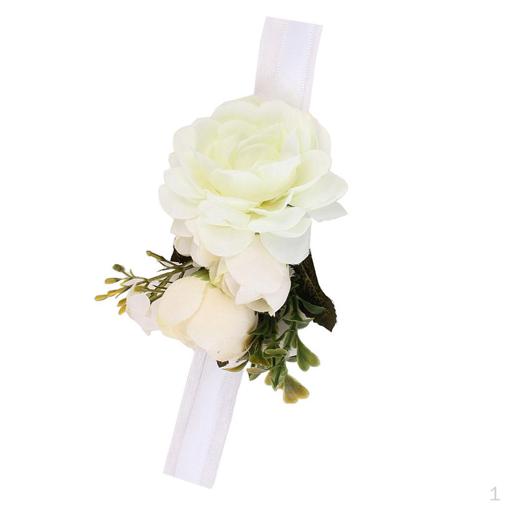 2018 Ribbon Flower Bridal Wrist Wedding Corsage Bracelet Hand