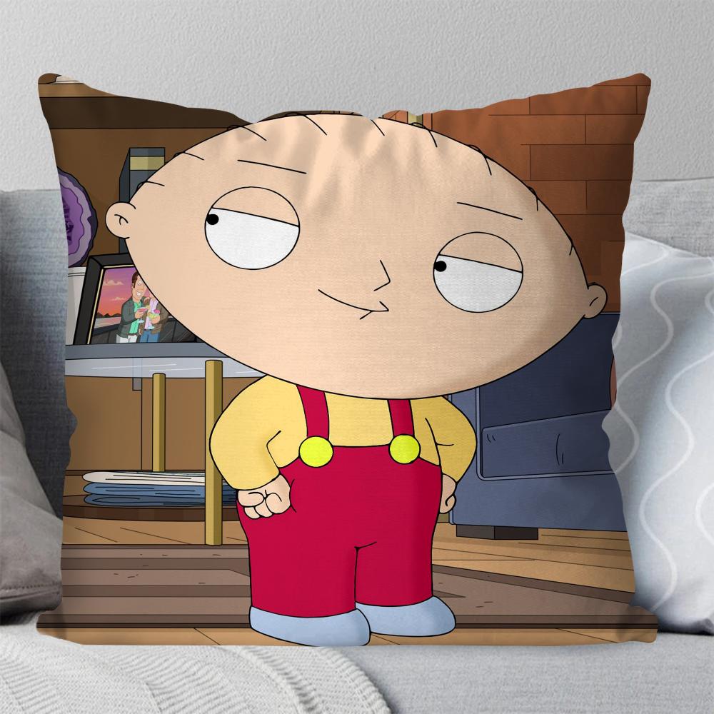 Animated F-family G-guy Drama Cartoon Pillow Case Square Pillow Bedroom Sofa Leisure ComfortCarLiving Room Home Decoration 40X40