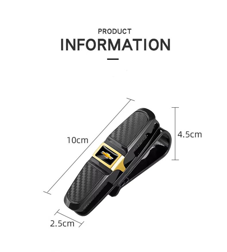 Clip para Gafas de Parasol de Coche ABS Sujetador Rápido para Tarjetas y Tickets Para Chevrolet Cruze Malibu Colorado Suburban Equinox Blazer Trax Camaro
