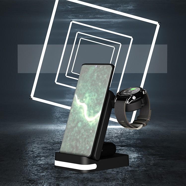 3-in-1 Foldable Wireless Charger for Huawei, Apple, Samsung Phones, Watches, and Earphones