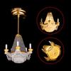 Mini Dollhouse Colored Glass Lamp 1:12 Ceiling Lamp Chandelier  Doll House Accessories