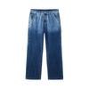 NVG·YOUNG Men's Spring/Summer Cotton-Linen Wide-Leg Denim Pants
