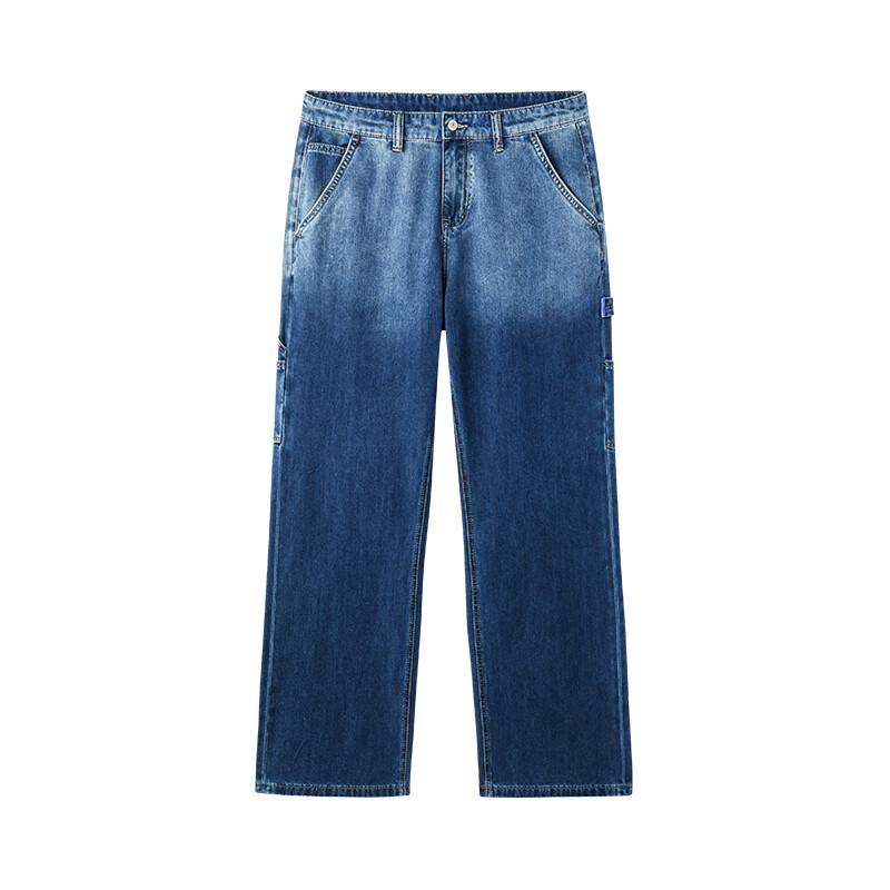 NVG·YOUNG Men's Spring/Summer Cotton-Linen Wide-Leg Denim Pants