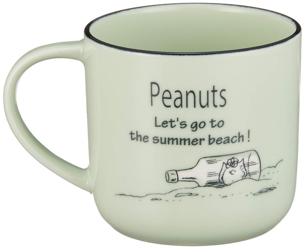 PEANUTS Snoopy Seasonal Green Mug, Pattern, (with Coaster) SN612-11C