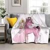 Süßes Ballettmädchen, Ballerina, Fee, Schwan, Einhorn, Cartoon, 3D-Decke, weiche Überwurfdecke für Zuhause, Schlafzimmer, Bett, Sofa, Picknick, Reisen, Kinder