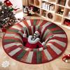 60*60cm Christmas Round Carpet 3D Special-shaped Bedroom Door Mat Santa Claus Floor Mat  Home Decor