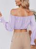 Women's Elegant Off-Shoulder Puff Sleeve Summer Blouse