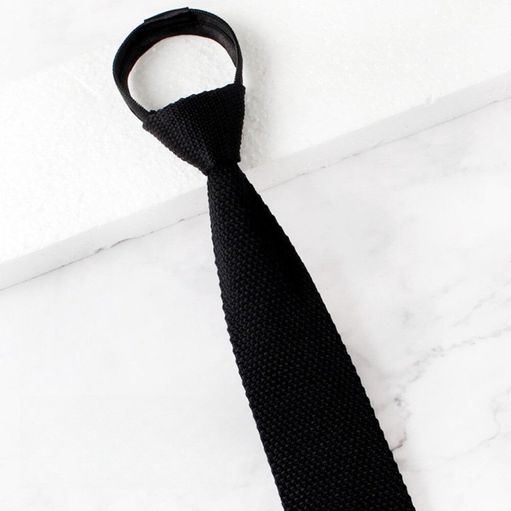 Gestreifte Strickkrawatte Reißverschluss Automatischer Reißverschluss Krawatte Bekleidungszubehör