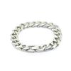 Titanium Steel Cuban Link Bracelet Men Geometric Hexagon Design Polished Finish Hypoallergenic Unisex Jewelry