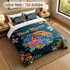 Floral Garden Theme Personalized 3Pcs Bedding Set Custom Text & Name 1 Sheet 2 Pillowcases Household Bedding 1pc