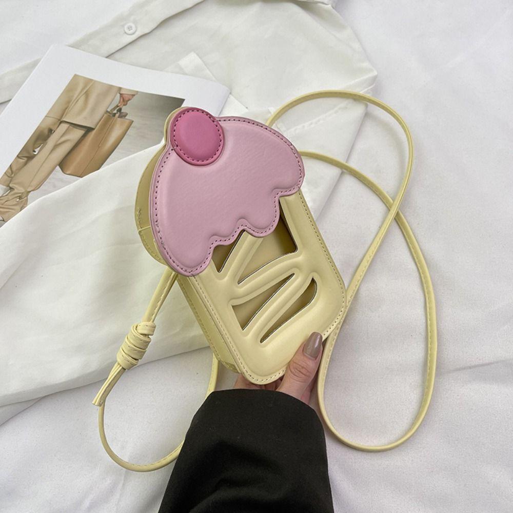 

Cherry Cake Phone Shoulder Bag Hollowing Out Crossbody Mobile Phone Bag Female style 3