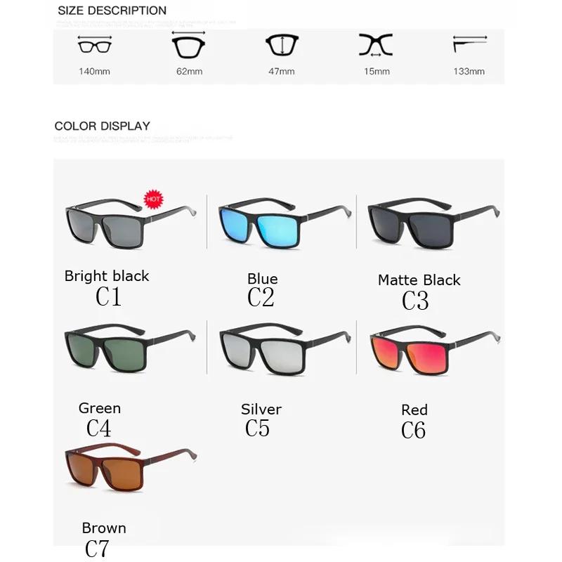 Luksusowe kwadratowe Vintage spolaryzowane okulary przeciwsłoneczne dla mężczyzn kobiety moda podróże jazda przeciwodblaskowe okulary przeciwsłoneczne męskie okulary UV400