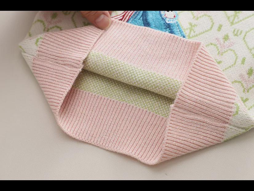 Girls' Lace Sweater Vest Three-Piece Set: Lapel Shirt, Long-Sleeve Top, and Jeans for Ages 1-5