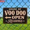 2D Flat, 1pc House of Voodoo Metal Sign Wall Art, Home Decor, Suitable for Dining Room Corner Office, Cozy Cafe Style, Relaxed Daily Ritual Mood, Safe