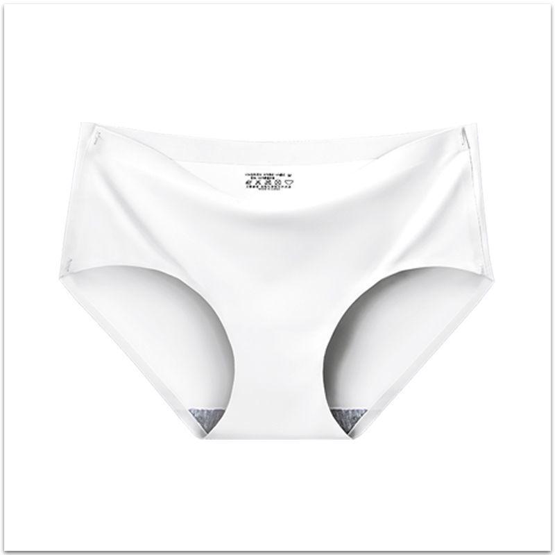 810 Seamless Ice Silk Women's Mid-Waist Panties - Summer Thin, Breathable, Sexy Girlish Style with Pure Cotton Crotch