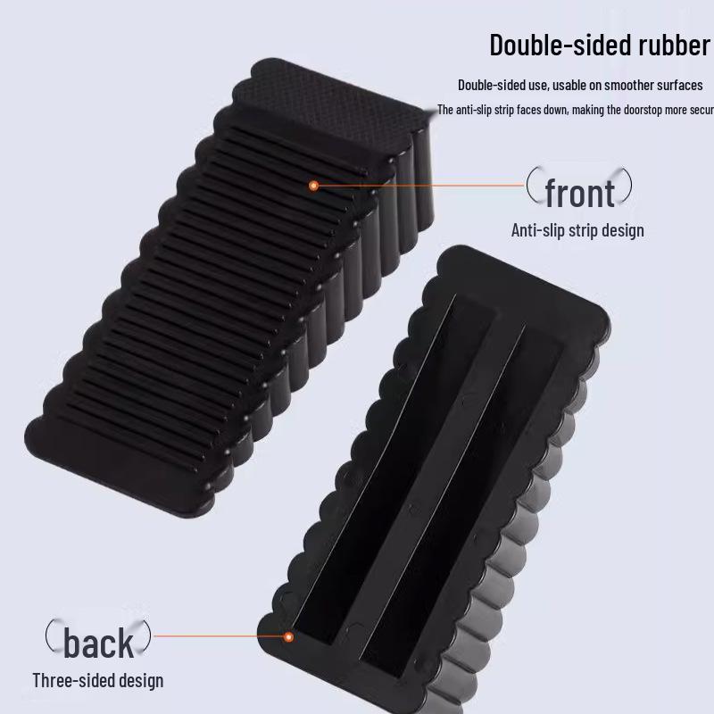 Rubber Door Stopper: Windproof, Anti-collision, No Installation Required, Mobile Door Blocker, Silent Safety Plug.