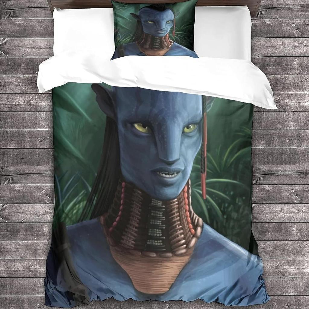 Ensemble de literie Avatar Housse de couette Avatar Impression 3D avec taie d'oreiller Pour enfants Adultes Lit simple Double Décoration de chambre à coucher