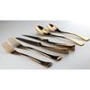 Rose Gold Stainless Steel Mirror Polished Flatware Set, Steak Dinnerware Fork Salad Fork Dessert Spoon 6-piece, Service for 1