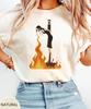 Witch Lighting Cigarette While Burning At The Stake Shirt,Witch On Fire T-shirt,Feminist Witch Tee Gift,Rebel Girl Tee,Women's Rights Shirt