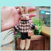 Adorable Rabbit Plush Keychain Soft Toy Cute Bunny Pendant For Backpacks And Bags